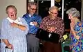 The first in the trenches award for the skeptic's toolbox. Eugene, Oregon 2004. With Ray Hyman, Carol and Ben Baumgartner and Wilma Russell