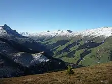 Snow-dusted mountains