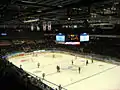 Interior of Swedbank Arena, now Hägglunds Arena, during an ice hockey game