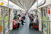 Interior of a B9 series train.