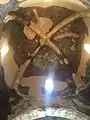 The frescoed interior of the church's dome