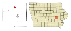Location of Marengo, Iowa