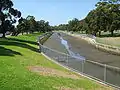 Iron Cove Creek looking downstream at low tide from Ramsay St, Five Dock.