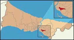 Location of Ataşehir in Istanbul