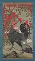 Nandina and Rooster. Part of the series Dōshoku sai-e