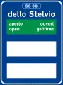 Information about road condition of passes: road open