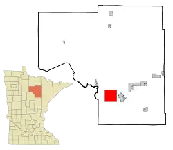 Location of the city of Cohassetwithin Itasca County, Minnesota