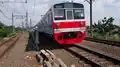 Former set 66, numbered BUD 106 locally, with the latest KAI Commuter paint scheme in May 2022