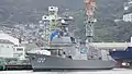 JS Shiranui fitting out at Mitsubishi Heavy Industries shipyard, Nagasaki on 25 November 2017.