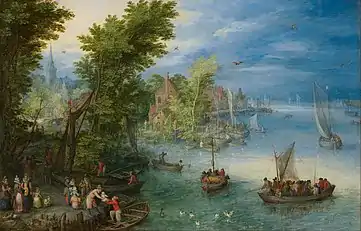 Jan Brueghel the Elder's River landscape, now in the National Gallery of Art