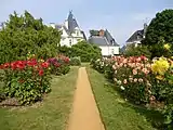 View of the garden buildings in September
