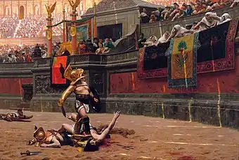 Pollice Verso (Thumbs Down), by Jean-Léon Gérôme, 1872, oil on canvas, height: 96.5&nbsp;cm, Phoenix Art Museum, Phoenix, Arizona, USA