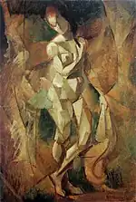 Jean Metzinger, 1910–11, Nu (Nu debout), oil on carton, 52 x 35&nbsp;cm. Montreal Museum of Fine Arts. Reproduced in Du "Cubisme", 1912