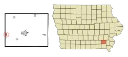 Location of Batavia, Iowa