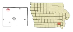 Location of Packwood, Iowa