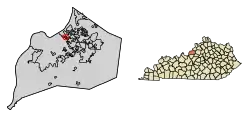 Location of Rolling Fields in Jefferson County, Kentucky
