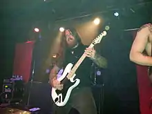 Jeremiah Scott in 2014, performing with Demon Hunter