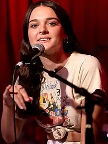 Lawrence performing at the Hotel Café in August 2018