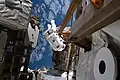 Jessica Meir during first all female spacewalk in history on October 18, 2019.