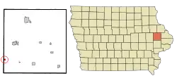 Location of Martelle, Iowa