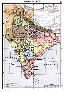Maratha Empire in 1805