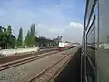 Logawa train bound for Jember directly pass-through Maguwo station