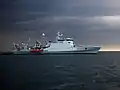 Royal Danish Navy patrol vessel Søløven at anchor during BALTOPS '19, on 16 June 2019