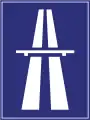 Traffic sign for an autópálya (motorway)