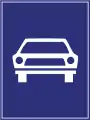 Traffic sign for an autóút (expressway)