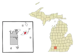 Location of Galesburg, Michigan