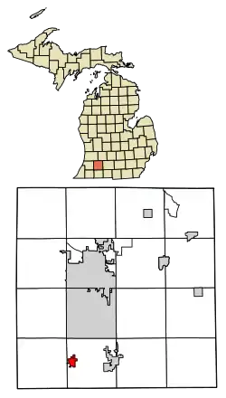 Location of Schoolcraft, Michigan