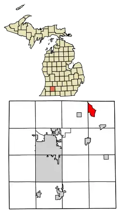 Location of South Gull Lake, Michigan