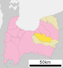 Location of Kamiichi in Toyama Prefecture
