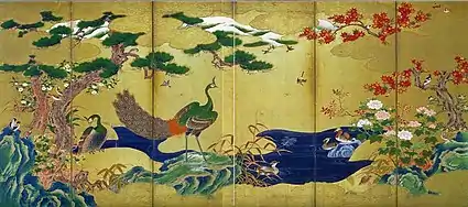 Flowers and Birds of the Four Seasons, Peafowl