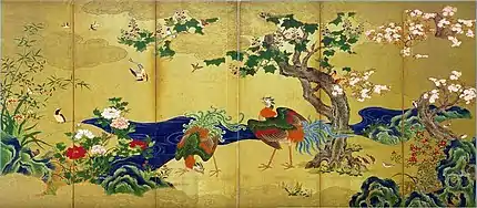 Flowers and Birds of the Four Seasons,  Phoenix birds