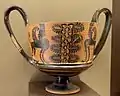 Black-figure kantharos with sphinxes (Boeotia, ca. 550 BC)