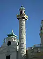 Column with spiral narrative as on Trajan's Column
