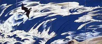 „Naruto“, 1929 (6 part screen on left)