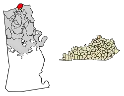 Location of Ludlow in Kenton County, Kentucky.