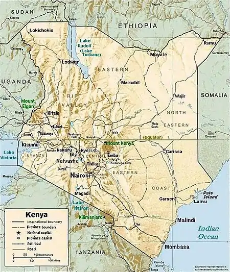 Nyeri, Kenya (click to enlarge map)