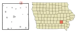 Location of North English, Iowa