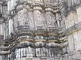 Various sculptures depicting Shiva and Parvati