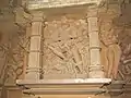 Narshima sculpture (inside temple sanctum), Lakshman Temple, Khajuraho, India
