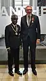 Peter Kurz receiving the Royal Jubilee Medal