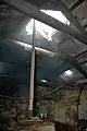 A large "open chimney" in a longhouse on Orkney.
