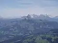 The Kitzbüheler Horn seen from the Gampenkogel, in the background the Loferer Steinberge range