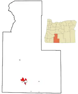 Location in Oregon