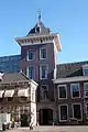 Klokhuisplein, Haarlem, where a memorial plaque to Enschede hangs, and the inner courtyard is named Simon de Vrieshof today.