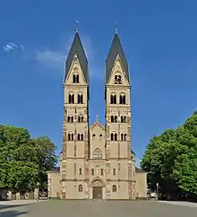 One of the oldest surviving church building in the world heritage area, the Basilica of St. Castor in Koblenz