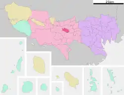 Location of Kokubunji in Tokyo
